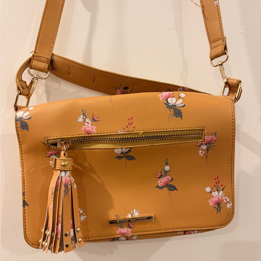 Steve Madden Floral Brown Crossbody Bag